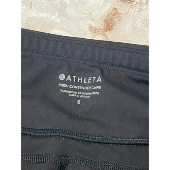 Athleta Mesh Contender Capri Tights Powerlift, Black Size S Women - Picture 4 of 9